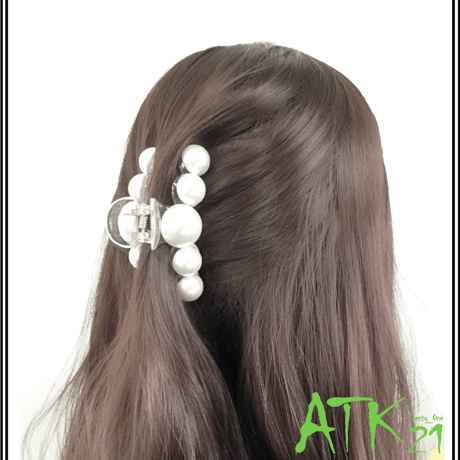パール バンスクリップ ヘアクリップ 髪留め 簡単ヘアアレンジ レディース ヘアアクセサリー：HBL180301