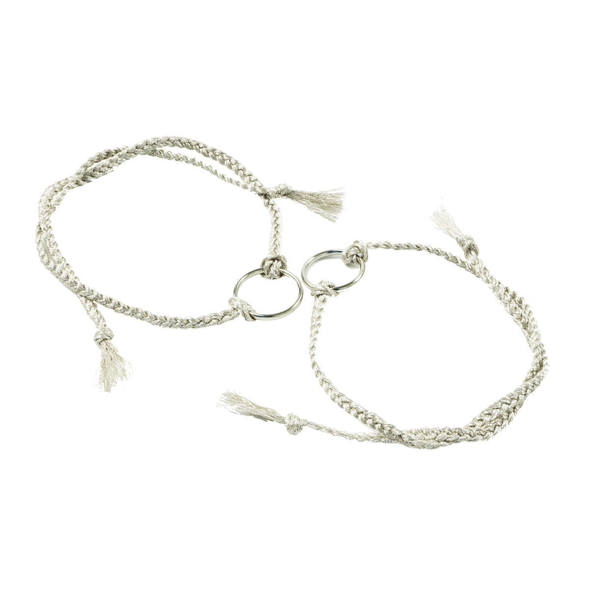 2点セット）ハンドメイド ミサンガ サージカルステンレス316L ピンキー