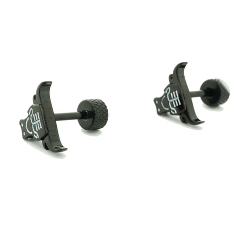 両耳用（2点セット）バッファロー BUFFALO 16G ステンレスピアス バーベル イヤーロブ 軟骨 ボディピアス メンズ レディース ユニセックス アクセサリー：MPS180501