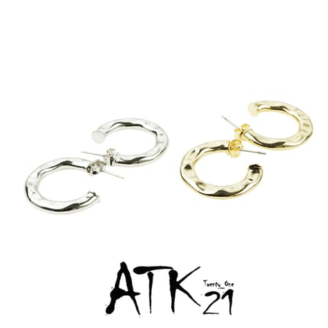 (2点セット）変形メタルフープピアス サークル ピアス トレンドカジュアル シルバー ゴールド レディース アクセサリー：PSM190731