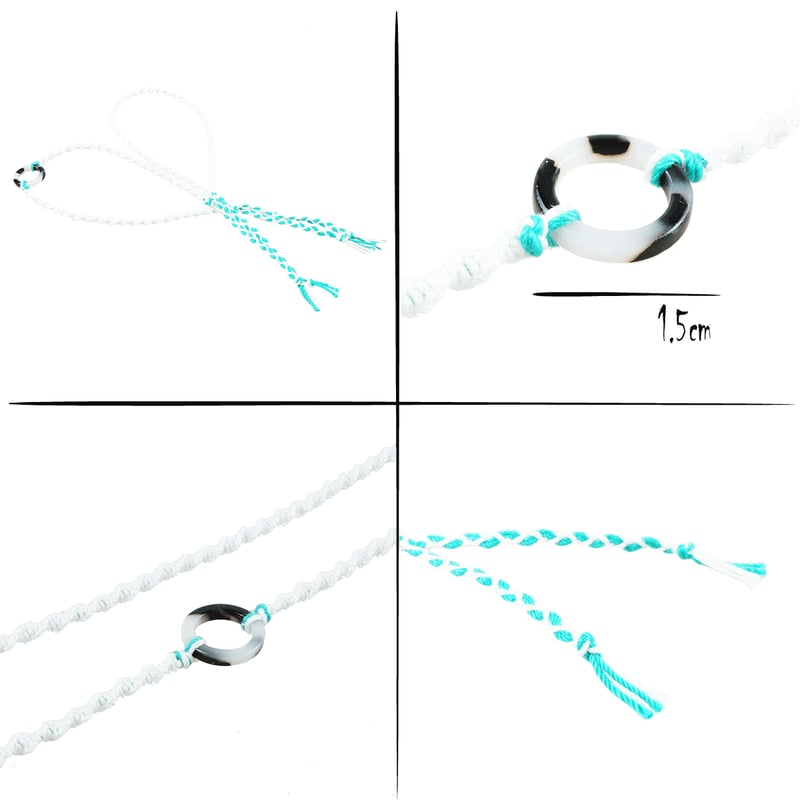 2点セット）ハンドメイド べっ甲風サークル アンクレット ペア