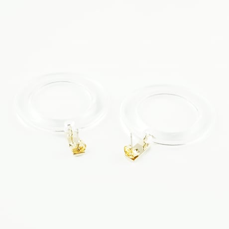 クリア サークル 春 夏 スタッド ピアス 上品 大人アクセ レディース アクセサリー：PL180301