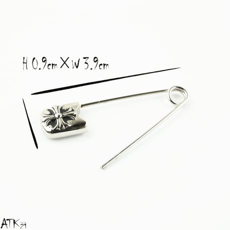 片耳用（1個売り）安全ピン ピアス クロス 十字架 サージカルステンレス316L ステンレスピアス メンズ レディース ユニセックス：MPS170801
