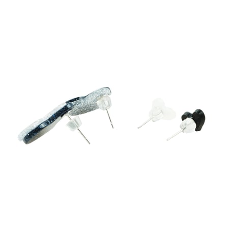 （4点セット）ダブル ハートスタッド ピアス 存在感あり レディース アクセサリー ：PKM190721