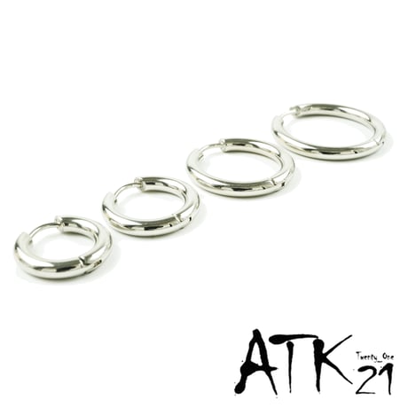 片耳用（1個売り）Silver リングピアス フープピアス  18G ステンレスピアス Surgical Steel 316L メンズ レディース ユニセックス アクセサリー：MPS191201