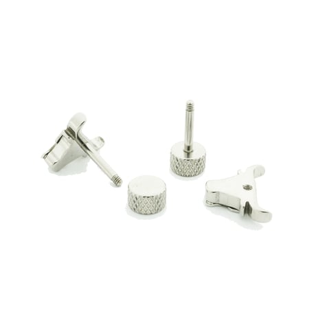 両耳用（2点セット）バッファロー BUFFALO 16G ステンレスピアス バーベル イヤーロブ 軟骨 ボディピアス メンズ レディース ユニセックス アクセサリー：MPS180501