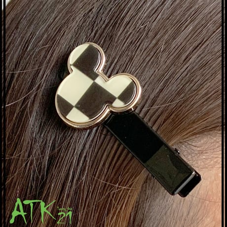 ミッキーモチーフ cute かわいい 大人可愛い ヘアクリップ  まとめ髪のポイント 髪留め レディース ヘアアクセサリー