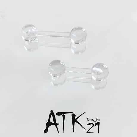 片耳用（1個売り）ボール シークレットバーベルピアス  透明ピアス 16G  アクリル メンズ レディース ユニセックス アクセサリー：MPA190930