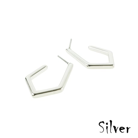 (2点セット）ひし形  カジュアル ピアス スタッドピアス シルバー ゴールド メンズ レディース ユニセックス アクセサリー：PM190605
