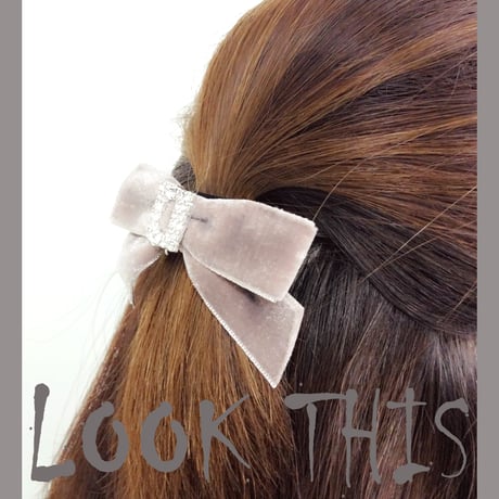 ベルベット リボン ライトストーン フォーククリップ ヘアクリップ ヘアアクセサリー レディース：HD160803