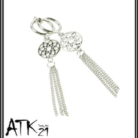 両耳用（2点セット）エスニック 夏アクセ チェーンフリンジ フープ フェイクピアス ノンホール パイプイヤリング メンズ レディース ユニセックス アクセサリー：FP190703