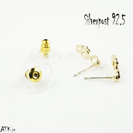 トーン記号 音楽 スタッド ピアス シルバー ゴールド シルバー925ポスト メンズ レディース ユニセックス アクセサリー：PSS170901