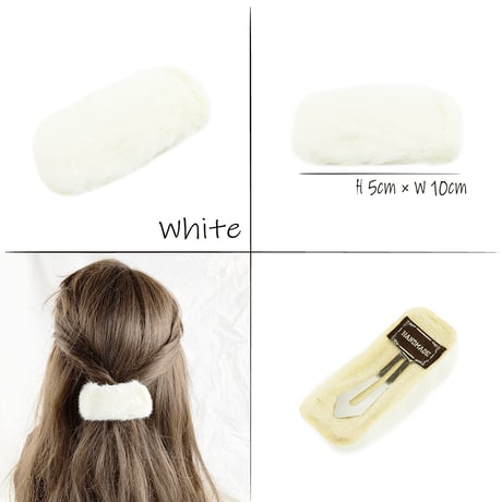 ファー スクエア パッチンピン パッチン留め 人気 可愛い 髪留め へアクリップ レディース ヘアアクセサリー