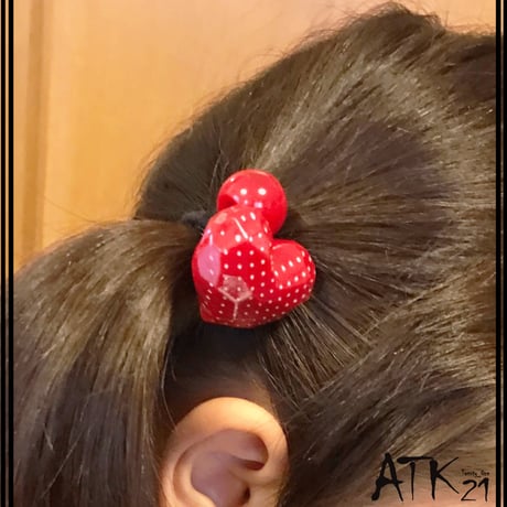 (2点セット） ハート  ドット 水玉 子供用ヘアゴム ツインテール ヘアポニー 卒業式 入学式 発表会 七五三 結婚式 パーティ 子供 キッズ 女の子 ヘアアクセサリー：HGK190902