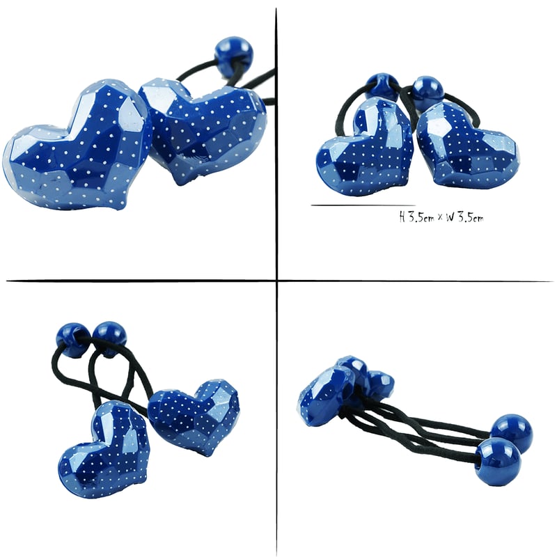 確認　ヘアゴム ヘアリボン ツインテール　864　ドット　水玉　ネイビー 確認 ヘアゴム ヘアリボン ツインテール 864 ドット 水玉