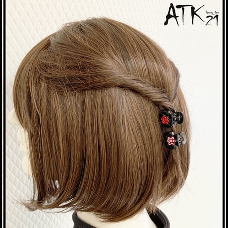 リボン カメリア ミニバンスクリップ 前髪留め 小さ目 しっかりホールド ヘアアレンジのポイント 髪留め 簡単ヘアアレンジ レディース ヘアアクセサリー