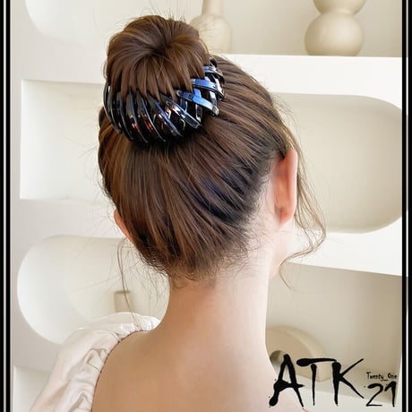 クリアカラー ヘアリング リングクリップ バンスクリップ お団子 シンプル ヘアクリップ 髪留め 簡単ヘアアレンジ レディース ヘアアクセサリー