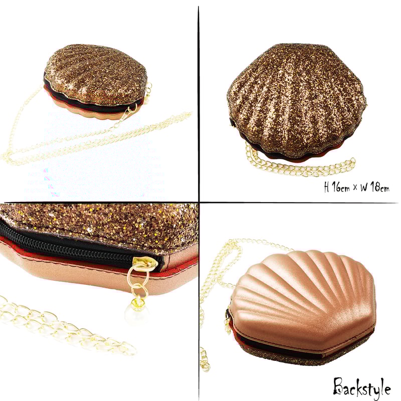 シェル ショルダーバッグ 貝殻 クラッチバッグ 貝型 ポシェット かばん