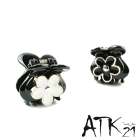 フラワーモチーフ ミニバンスクリップ プチヘアクリップ 大人可愛い かわいい キッズ レディース ヘアアクセサリー：HBS180402