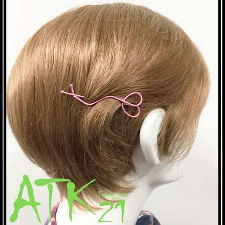 ハートモチーフ 変形型 マットカラー ヘアピン ヘアクリップ 髪どめ 前髪 キッズ レディース ヘアアクセサリー：HA170803