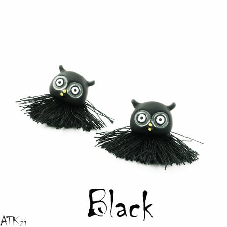 オウル フクロウ フリンジ スタッド ピアス ハロウィン パーティ 梟 キュート オシャレ メンズ レディース ユニセックス アクセサリー：PKM170803