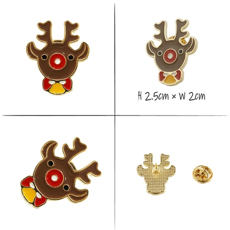 Merry Christmas ピンバッチ バッチ サンタクロース クリスマスツリー トナカイ 雪だるま sunomann メンズ レディース ユニセックス アクセサリー