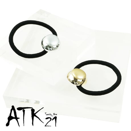 シルバー ゴールド サークル シンプル 上品  カジュアル ヘアゴム 髪留め 簡単ヘアアレンジ  大人アクセ レディース ヘアアクセサリー：HG190703