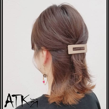 マット スクエア パッチンピン パッチン留め 人気 可愛い 髪留め へアクリップ レディース ヘアアクセサリー：HPP190902
