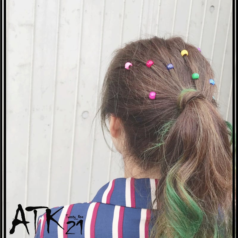 10点セット） カラーボール ミニヘアクリップ プチクリップ ミニバンス 