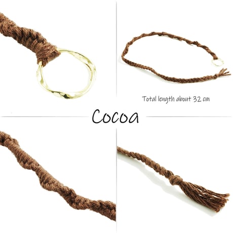 ゴールド ラウンドチャーム付き ワンカラー ハンドメイド ミサンガ Missanga アンクレット お守り コットンコードアンクレット メンズ レディース ユニセックス アクセサリー