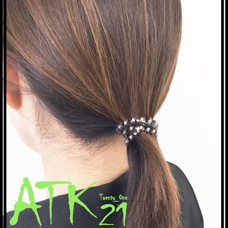 (4点セット)スプリングゴム ヘアゴム メタリックカラー ヘアポニー 髪留め レディース ヘアアクセサリー：HGS171001
