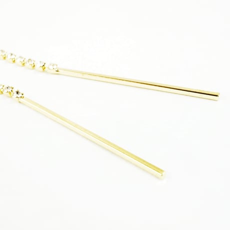 パール ライトストーン バー スタッドピアス バックキャッチピアス レディース アクセサリー：PPL160801