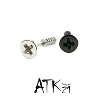 両耳用（2点セット）ネジ  16G ステンレスピアス Surgical Steel 316L 軟骨 ボディピアス メンズ レディース ユニセックス アクセサリー：MPS180101