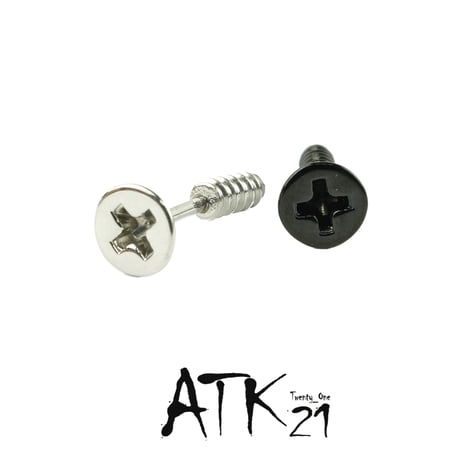 両耳用（2点セット）ネジ  16G ステンレスピアス Surgical Steel 316L 軟骨 ボディピアス メンズ レディース ユニセックス アクセサリー：MPS180101