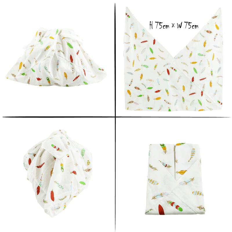 フェザー 大判サイズ あずま袋 手ぬぐい 手作り ハンドメイド エコ