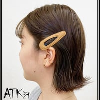 レザー マットカラー オープントライアングル パッチンピン パッチン留め 人気 可愛い 髪留め へアクリップ レディース ヘアアクセサリー