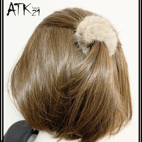 ミンクファー 小さめ シュシュ ヘアゴム 簡単ヘアアレンジ ヘアポニー ハーフアップ まとめ髪 髪留め レディース ヘアアクセサリー