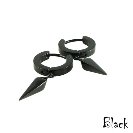 両耳用（2点セット）スパイク コーン 揺れる フープピアス 18G ステンレスピアス Surgical Steel 316L メンズ レディース ユニセックス アクセサリー：HPS190103