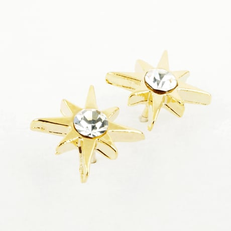 スター 一粒ストーン ストーン スタッドピアス シルバー ゴールド メンズ レディース ユニセックス アクセサリー：PS160609