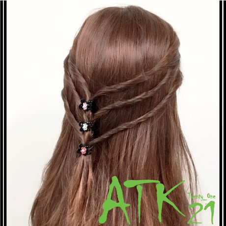 カメリアモチーフ ミニバンスクリップ プチヘアクリップ かわいい レディース ヘアアクセサリー：HBS170702