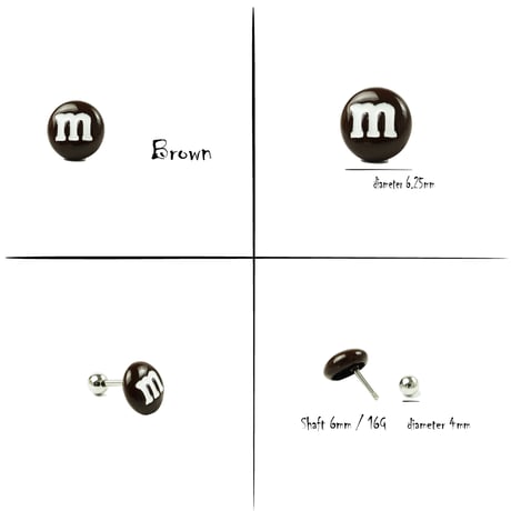 片耳用（1個売り）m＆m’sモチーフボディピアス ステンレス 16G サージカルステンレス316L メンズ レディース ユニセックス アクセサリー：MBS200201S