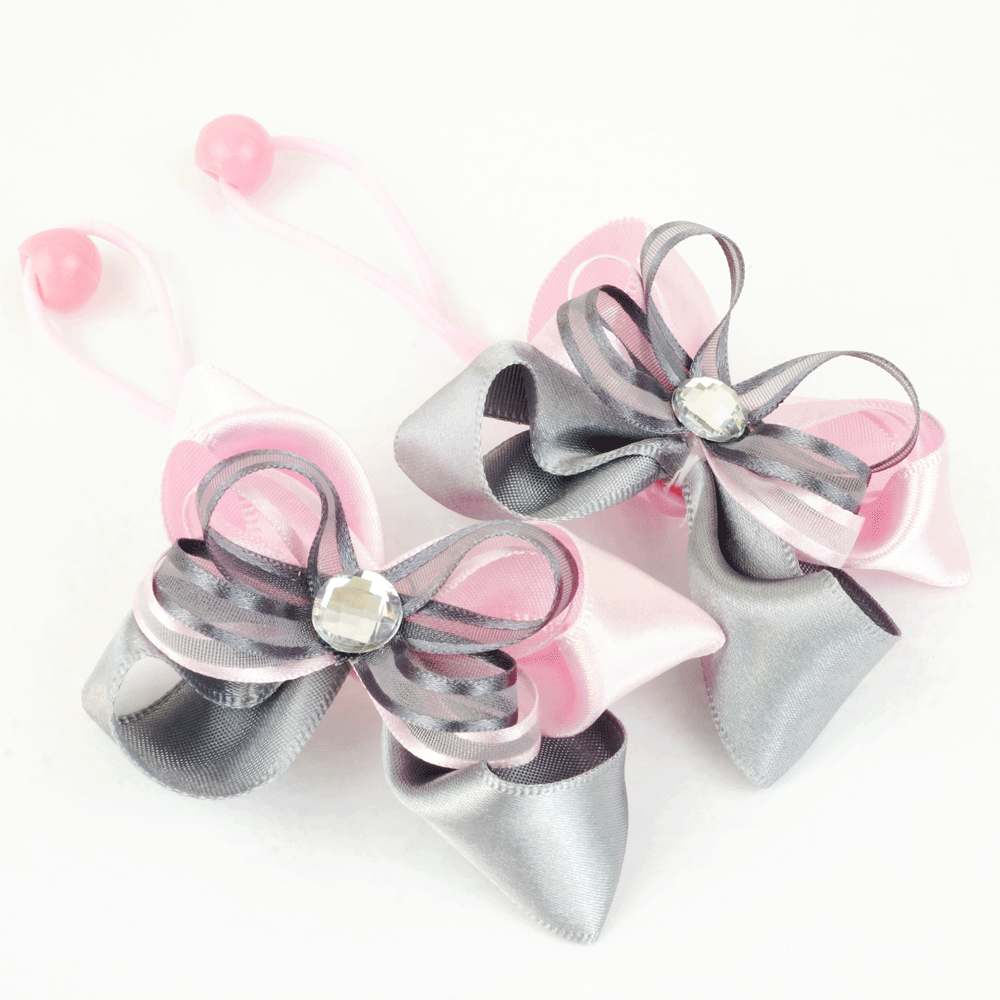 確認　ヘアゴム ヘアリボン ツインテール　307　ラインストーン　ピンク 確認 ヘアゴム ヘアリボン ツインテール 307 ラインストーン ピンク