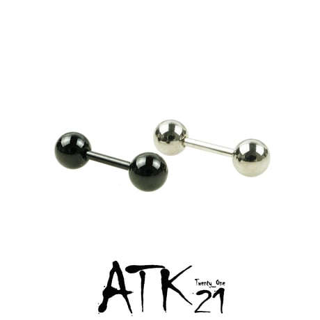 片耳用（1個売り）シンプル ボール バーベルピアス ボディピアス イヤーロブ 16G ステンレス メンズ レディース ユニセックス アクセサリー：SPS190713