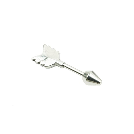 片耳用（1個売り）弓矢 アンテナ ヘリックス バーベル ボディピアス 16G シンプル ステンレス メンズ レディース ユニセックス アクセサリー：MPS190801