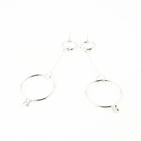 サークル オープンサークル ピアス スタッド バックキャッチ ピアス ゴールド シルバー 大人 個性的 レディース アクセサリー：PM171202