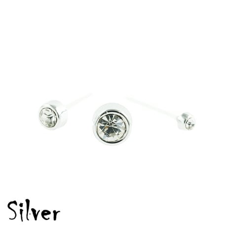 (3点セット）一粒ストーン 樹脂ピアス アレルギーフリー 18G ゴムキャッチ アクリル メンズ レディース ユニセックス アクセサリー：RP190101