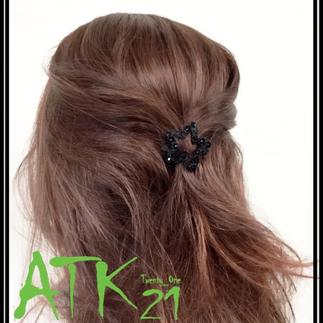 スター フラワー ストーン パール ヘアクリップ ダッカール 簡単ヘアアレンジ 髪留め 大人可愛い レディース ヘアアクセサリー：HD170301