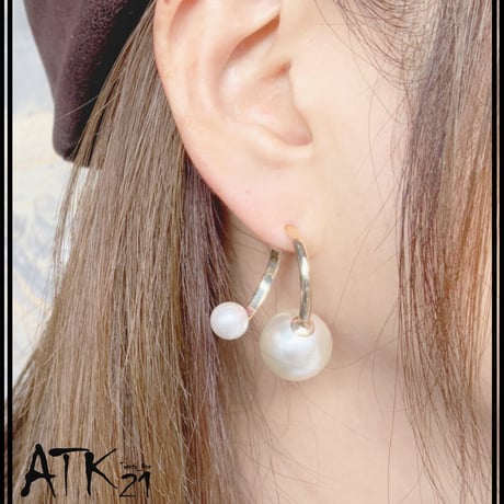 （2点セット）パール ピアス スタッドピアス ダブルパール バックキャッチピアス 卒業式 結婚式 パーティ フォーマル レディース アクセサリー