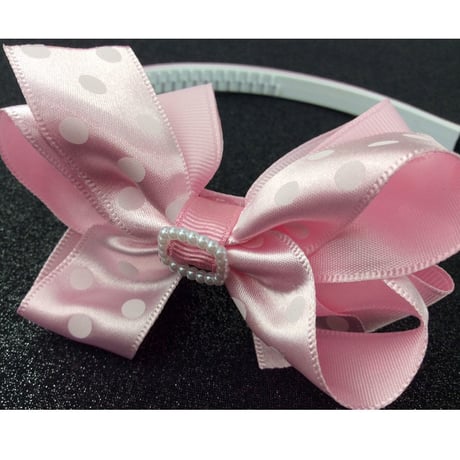 ドット リボン パール キッズカチューシャ キッズ アクセサリー 卒業式 入学式 発表会 七五三 結婚式  パーティ レディース ヘアアクセサリー:HK160201
