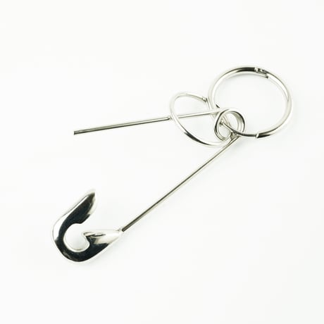 片耳用（1個売り）安全ピン リング フープ ピアス 20G ステンレスピアス Surgical Steel 316L  メンズ レディース ユニセックス アクセサリー:MPS171201